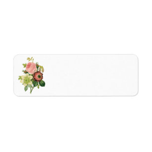 Etiqueta Flores Vintage, Anemone Rosas Clematis por Redoute