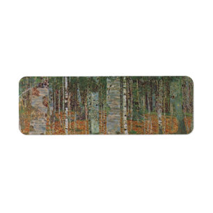 Etiqueta Floresta de Nascimento por Gustav Klimt, Vintage A