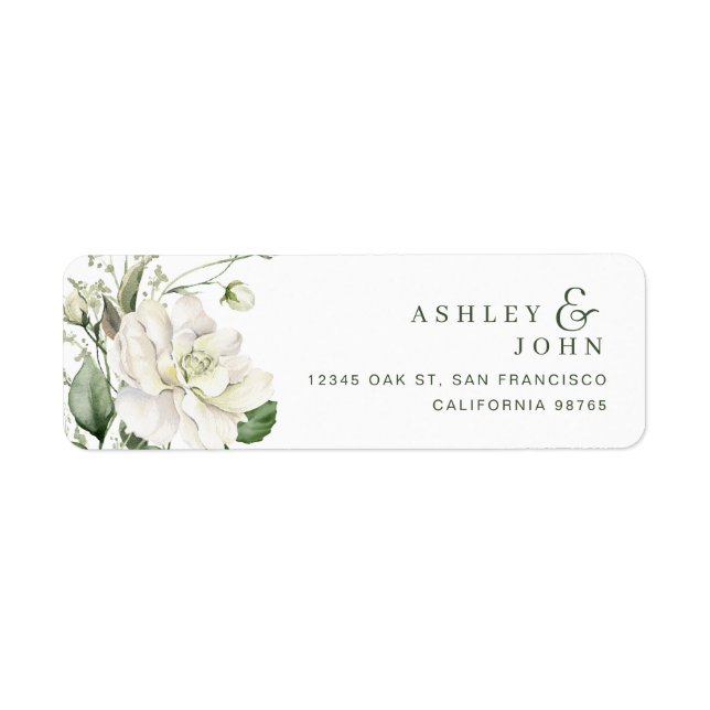 Etiqueta Flowers Return Address Labels (Frente)