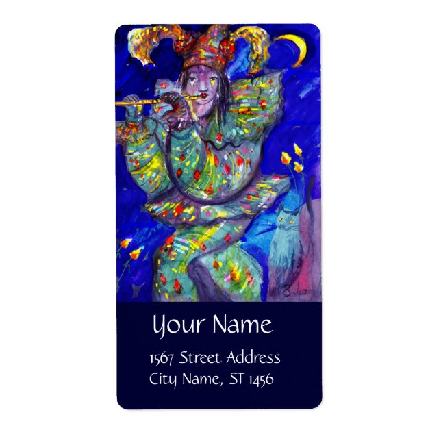 Etiqueta FLUTIS EM AZUL/Noite de Carnaval de Veneza (Frente)