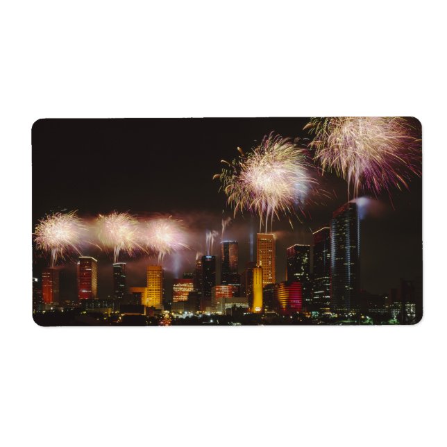 Etiqueta Fogos de artifício em Houston Texas (Frente)