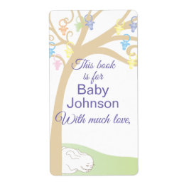 Etiqueta Folha de chá de fraldas "Paci coelho" de 8