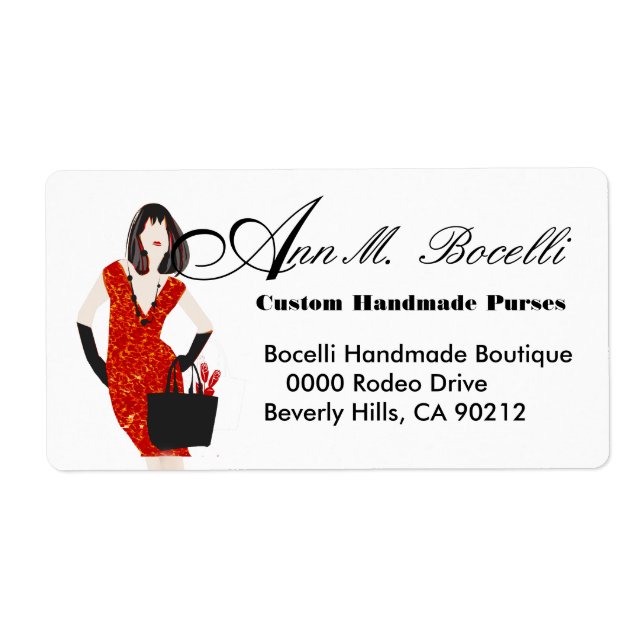 Etiqueta Folha de impressão Leopardo feita à mão (Frente)