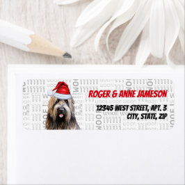 Etiqueta Folha de Natal Shepherd Dog Holiday Endereço