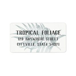 Etiqueta Folha de Palmeira de Folhagem Tropical Aquarela