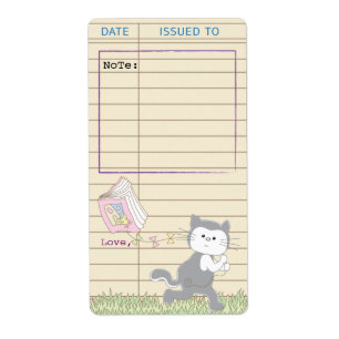 Etiqueta Folha de Reservas do Livro da Biblioteca de Chás 