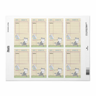 Etiqueta Folha de Reservatório de Biblioteca de chás de fra