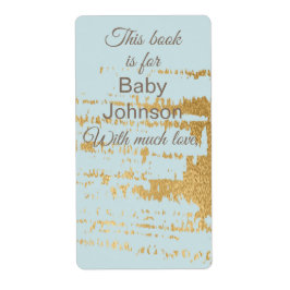 Etiqueta Folha do marcador "Clássico Dourado/B" do chá de f