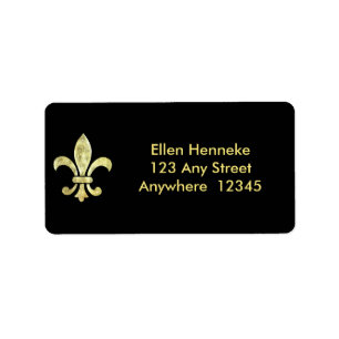 Etiqueta Folha Dourada Fleur de Lis