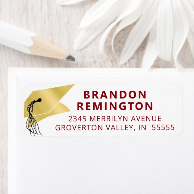 Etiqueta Folha Metálica Vermelha Dourada (Insitu)