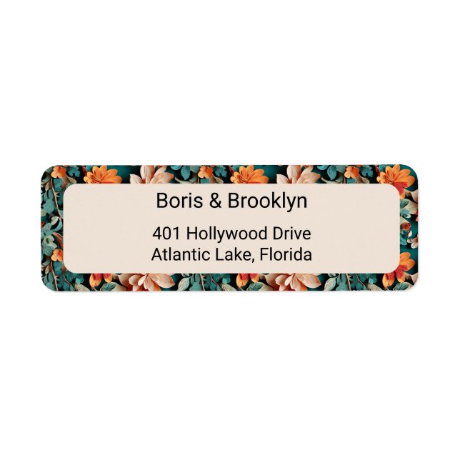 Etiqueta Folhagem Botânica de inverno (Frente)