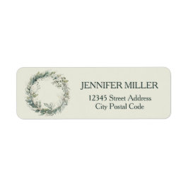 Etiqueta Folhas de aquarela e flores