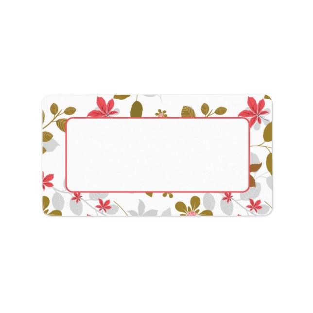 Etiqueta Folhas de Atalhos Vermelhos (Frente)