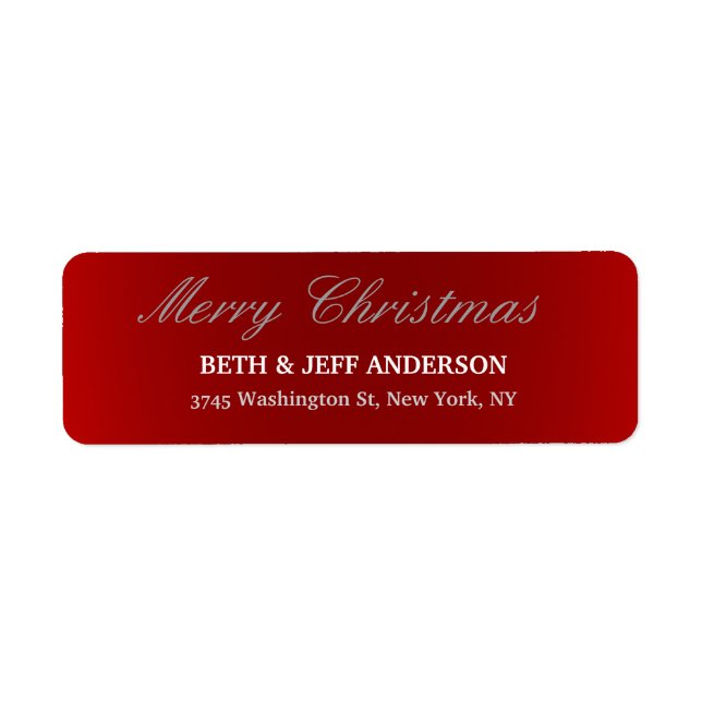 Etiqueta Folhas de Férias da Família Red Felry de Natal (Frente)