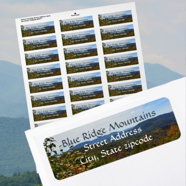 Etiqueta Folhas de Outono das Montanhas Blue Ridge (Criador carregado)
