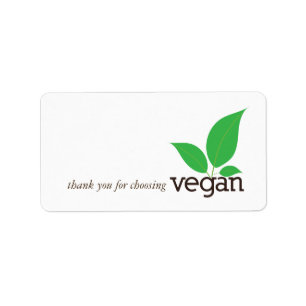 Etiqueta Folhas de rótulos 8,5 X 11, Vegan