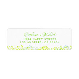 Etiqueta Folhas de verde botânico Elegante