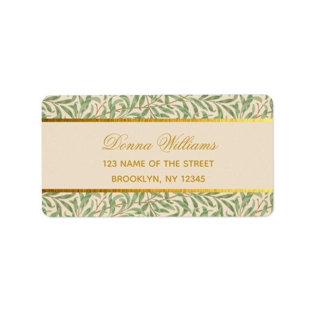 Etiqueta Foliage Calliografia Faux Gold Folil Green Folies (Frente)