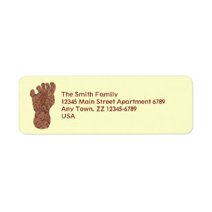 Etiqueta Fontes Geeky do enviamento da trilha de Z Bigfoot