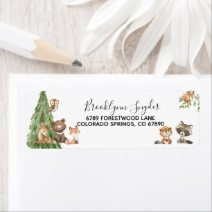 Etiqueta Forest Woodland Animal Return