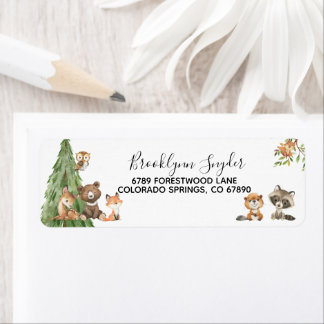 Etiqueta Forest Woodland Animal Return