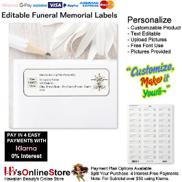 Etiqueta Forever Loving You From Afar Funeral Company Label