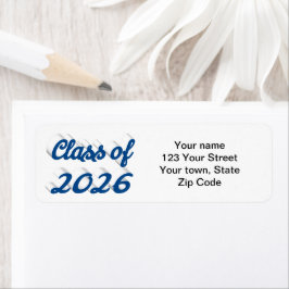 Etiqueta Formatura da turma de 2025 em azul