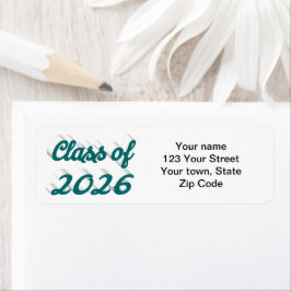 Etiqueta Formatura da turma de 2026 com script verde