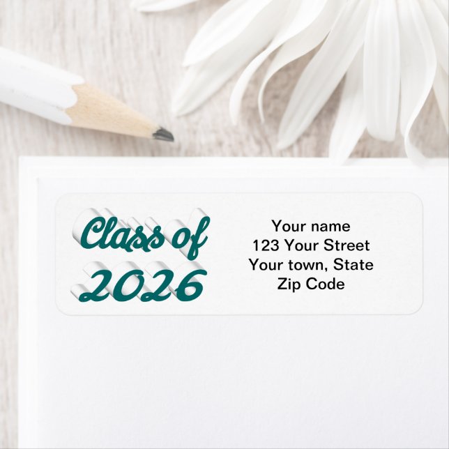 Etiqueta Formatura da turma de 2026 com script verde (Insitu)