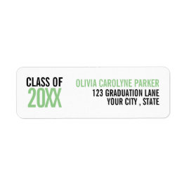 Etiqueta Formatura personalizada negrito verde ANO