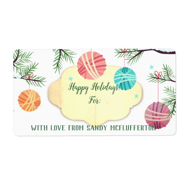 Etiqueta Fornalhas de fios tricotando crochê Vinheta de Nat (Frente)