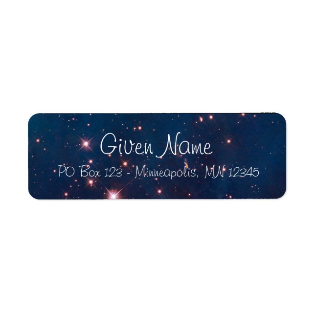 Etiqueta Foto Celestial da Nebulosa de Carina (Frente)