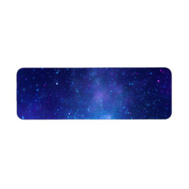 Etiqueta Foto Celestial do Centro Galáctico em Azul Aqua Br