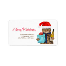 Foto de Natal divertida Endereço de retorno mínimo