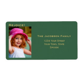 Etiqueta Foto minimalista Endereço de retorno de feriado ve