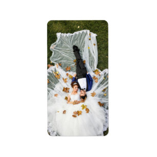 Etiqueta Foto personalizada de casamento