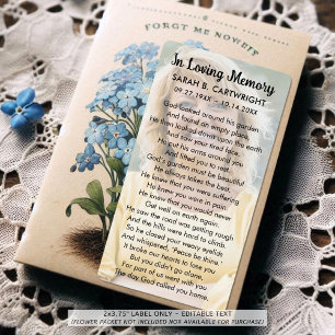 Etiqueta Foto personalizada do poema do Jardim Funeral Gods