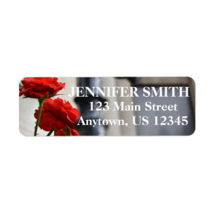 Etiqueta Fotografia Personalizada da Porta da rosa vermelha