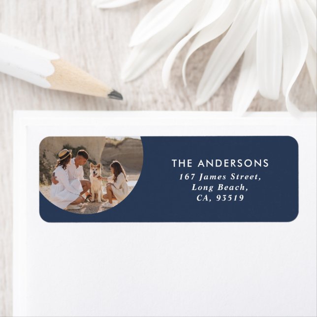 Etiqueta Fotografia simples do círculo moderno Natal (Insitu)