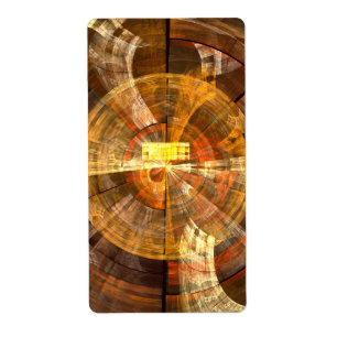 Etiqueta Fractal de Abstrato de integridade