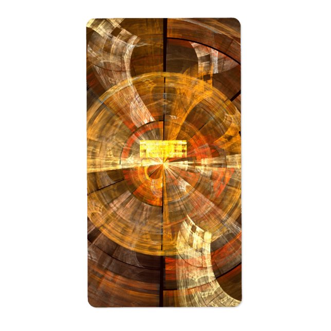 Etiqueta Fractal de Abstrato de integridade (Frente)