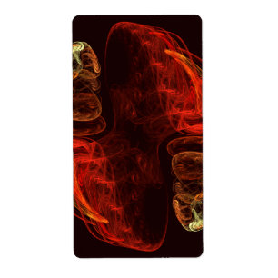 Etiqueta Fractal de Abstrato de Metamorfose