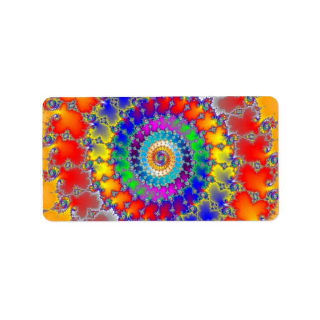 Etiqueta Fractal Psicedélico (Frente)