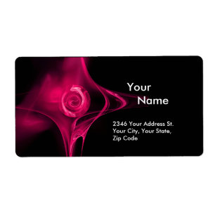 Etiqueta FRACTAL ROSA 1 Cor de Rosa Fuchsia Preto