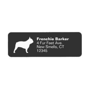 Etiqueta Francês Bulldog Silhouette Frenchie Dog