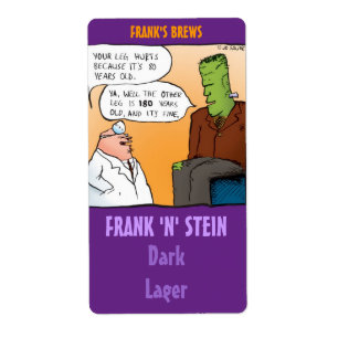 Etiqueta Frank N Caneca de cerveja Beer Labels
