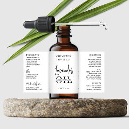 Etiqueta Frasco Cosmético Mínimo Envolve Produto