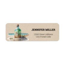 Frasco de aquarela com dentro de mensagem