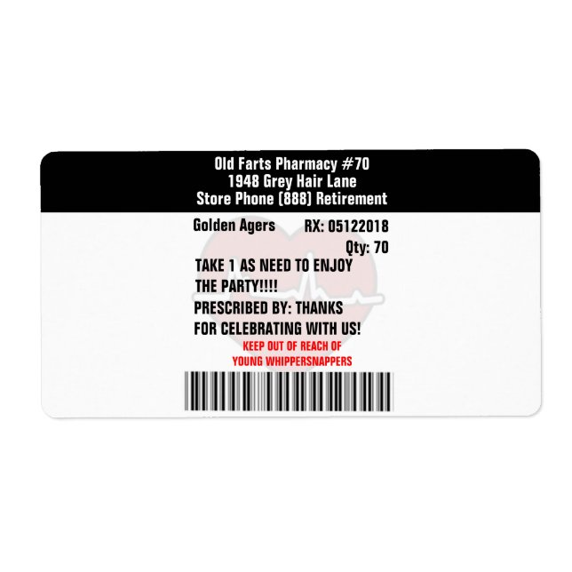 Etiqueta Frasco RX para Receita Impressiva de Farinhas Velh (Frente)