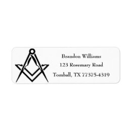 Etiqueta Freemason Masonic Square e Compass